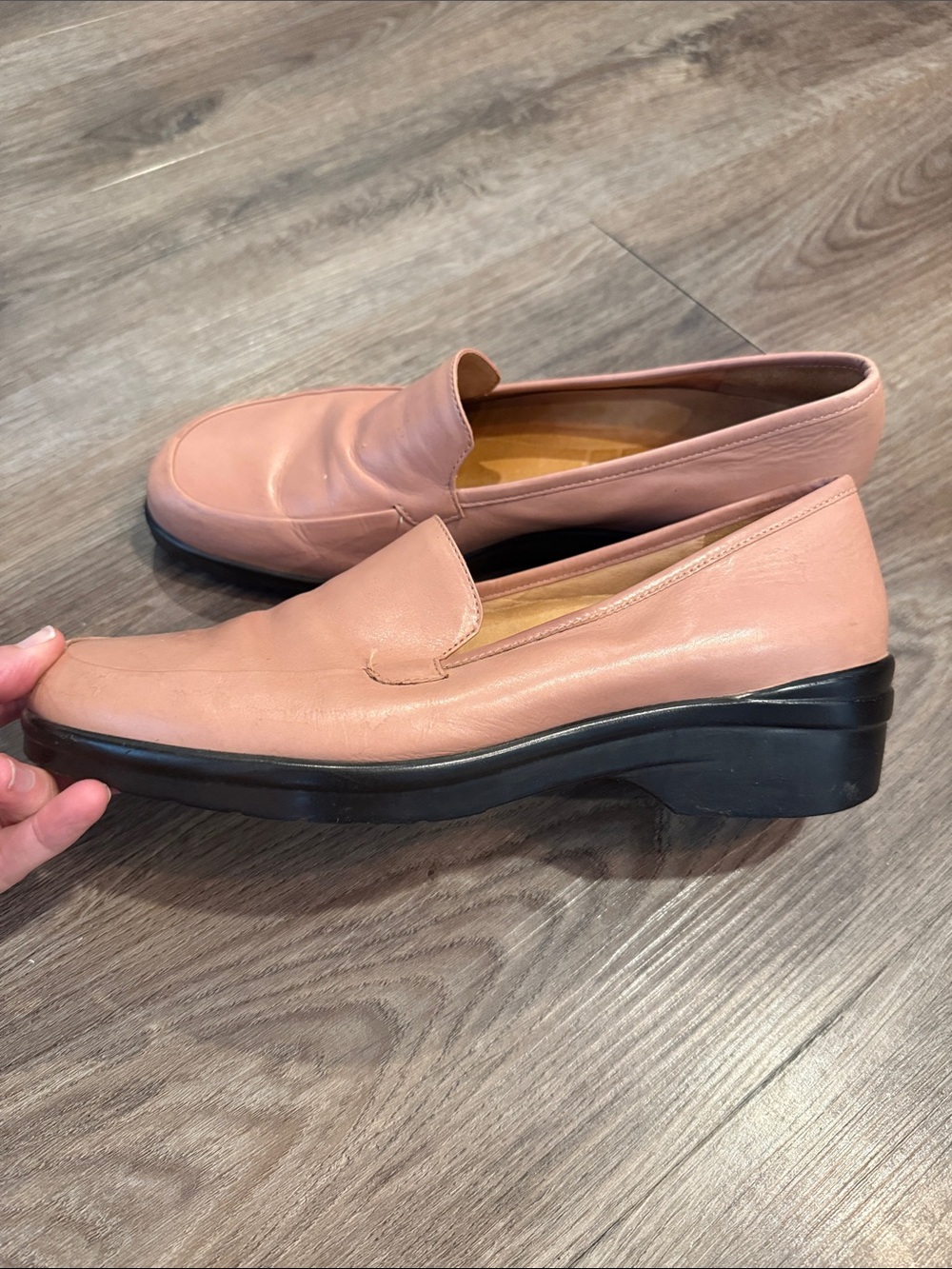 Nurture by Lamaze Lovely Blush Leather Slip-On Loafers Size 9 - Picture 3 of 8